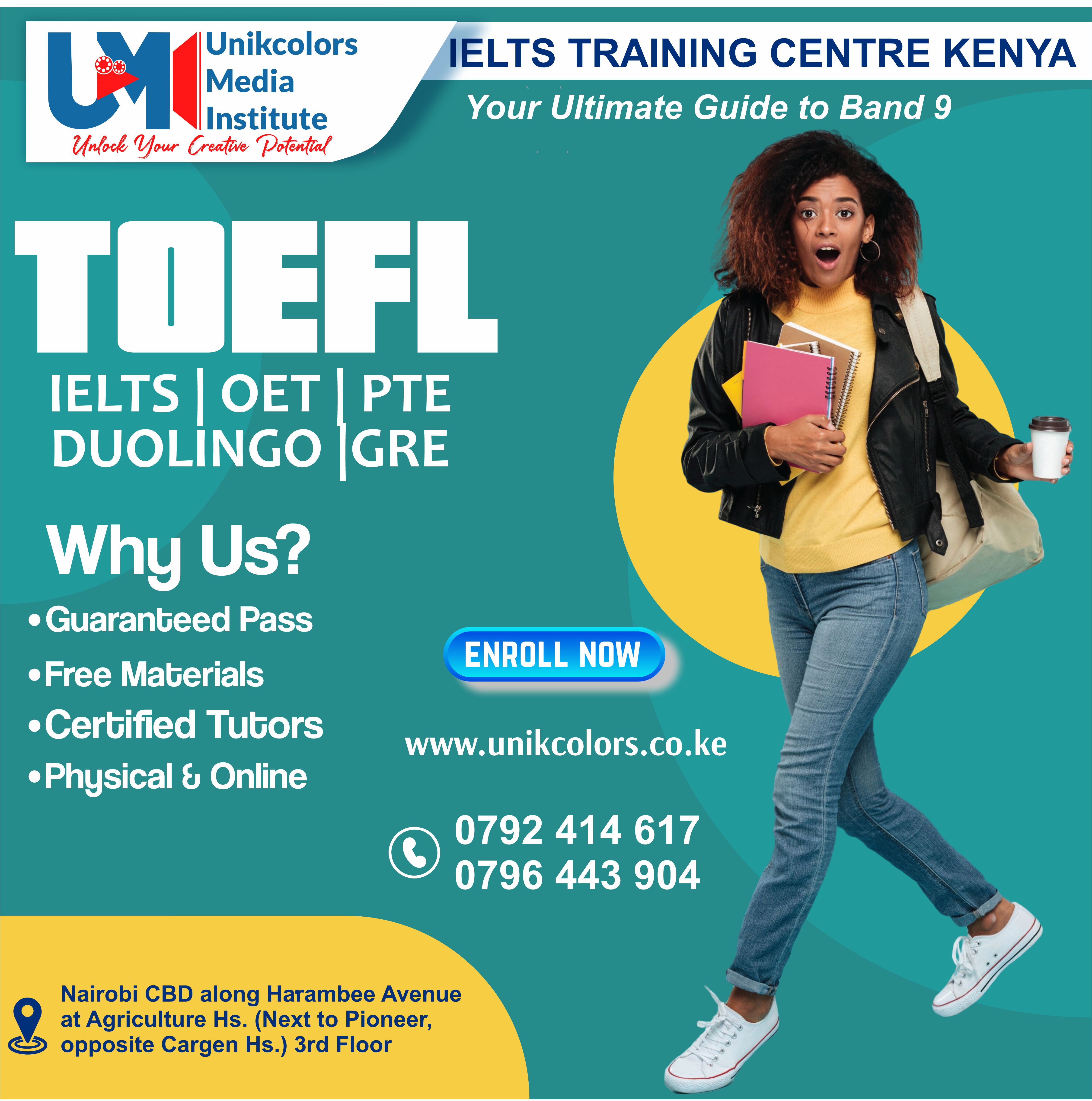 IELTS TRAINING CENTRE KENYA - IELTS PREPARATION | OET | TOEFL | PTE | GRE | DUOLINGO